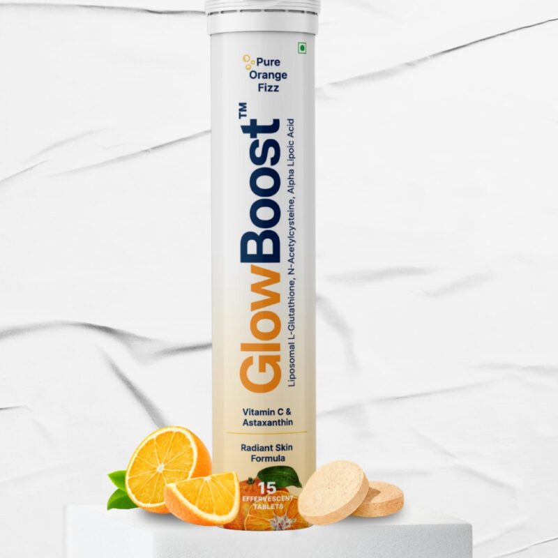 GlowBoost Liposomal L-Glutathione Effervescent Tablets with Vitamin C, N-Acetylcysteine & Astaxanthin